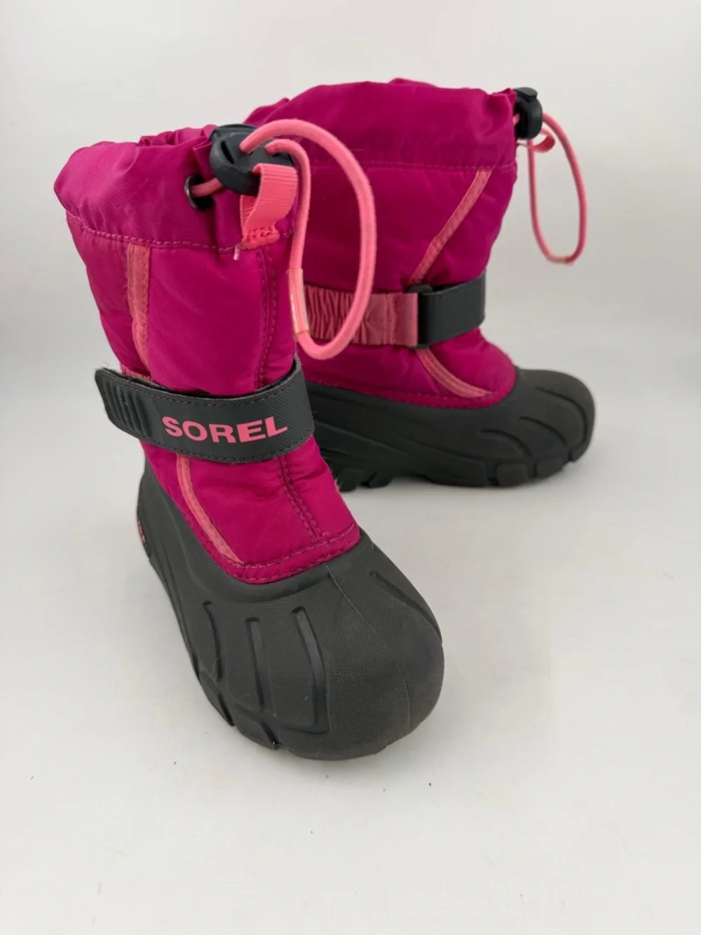 Sorel Kid’s Explorer Waterproof Hook & Loop -SZ 8 C- Insulated Winter Snow Boots